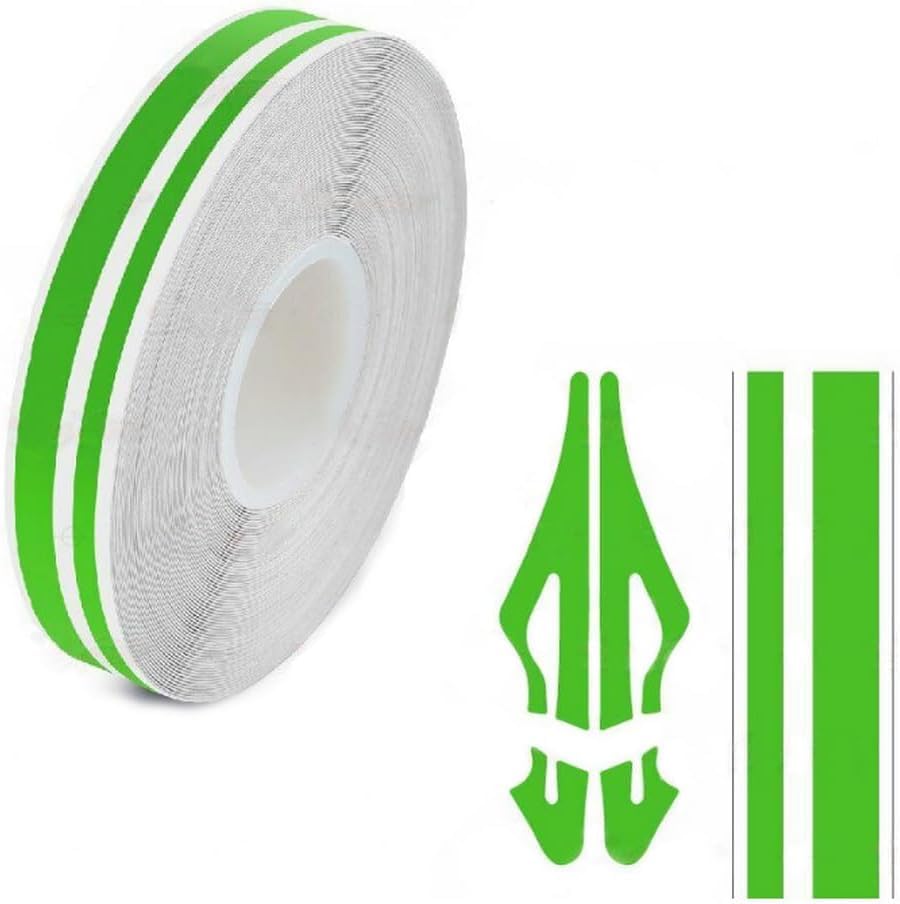Image of Roll Vinyl Pinstriping Solid Line Tape Racing Stripes Decal Sticker Auto Pinstripe Tape,Automotive Pinstriping Tape,Vinyl Pinstripe Tape 32 ft,Motorcycle Pinstripe (Green Lime 1 /2)