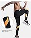 ZERAOKE Men’S Compression Pants Long Leggings Stretch Quick Dry Athletic Tights,Men Workout Running Sports Base Layer-Black and Orange-S