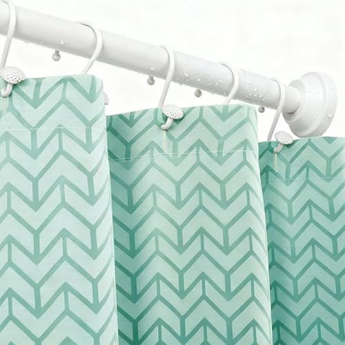 Image of Umimile Shower Curtain Rod, 1 Inch Diameter Adjustable Spring Tension Curtain Rod, 304 Stainless Steel Shower Rod for Bathroom, Windows, Never Rust Non-Slip (White, 42-70 inch)