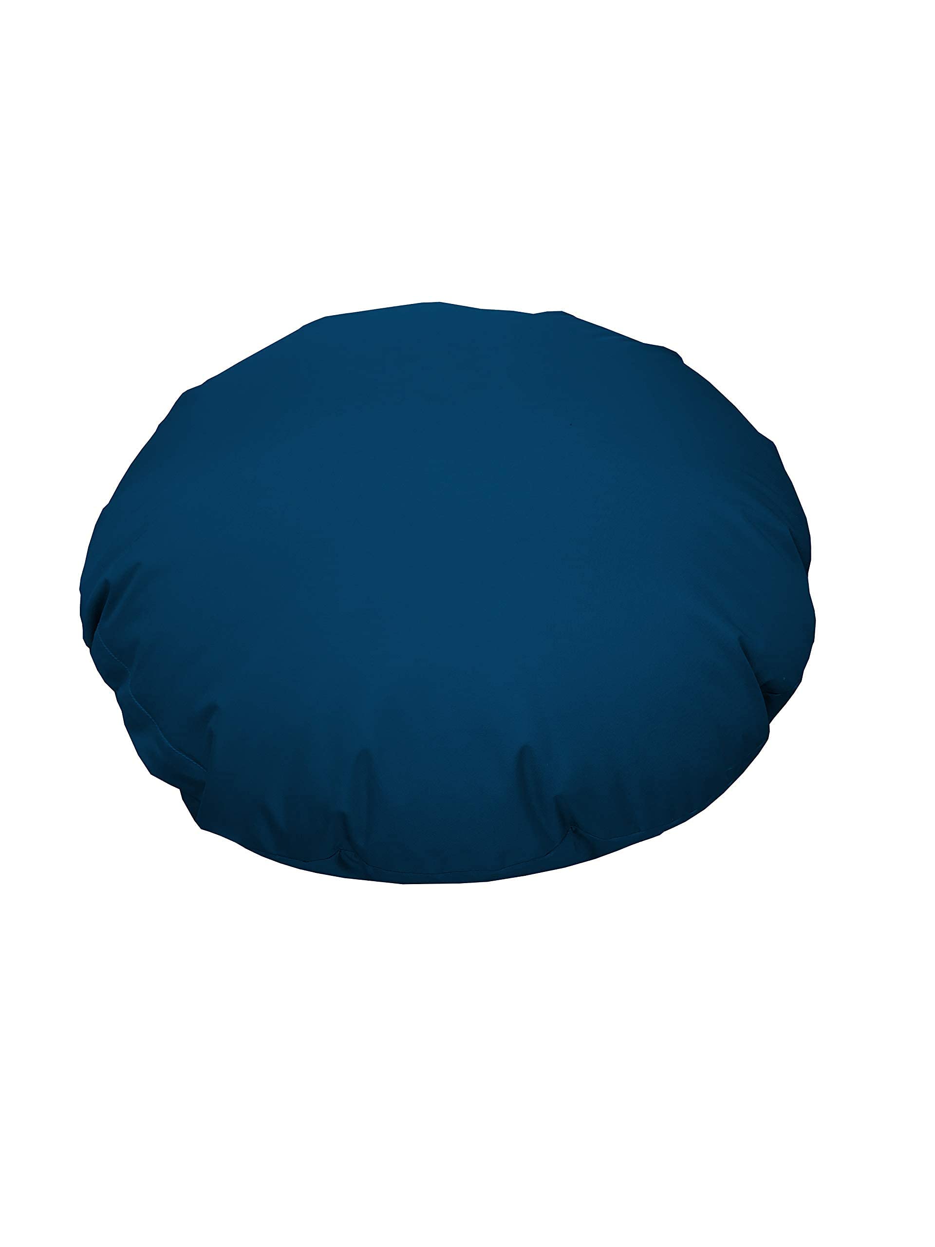 Chilly Pilley Fauteuil Pouf Coussin De Sol avec Remplissage EPS Pouf Géant Intérieur Extérieur Imperméable Multifonctionnel Bleu Foncé Ø 125 cm
