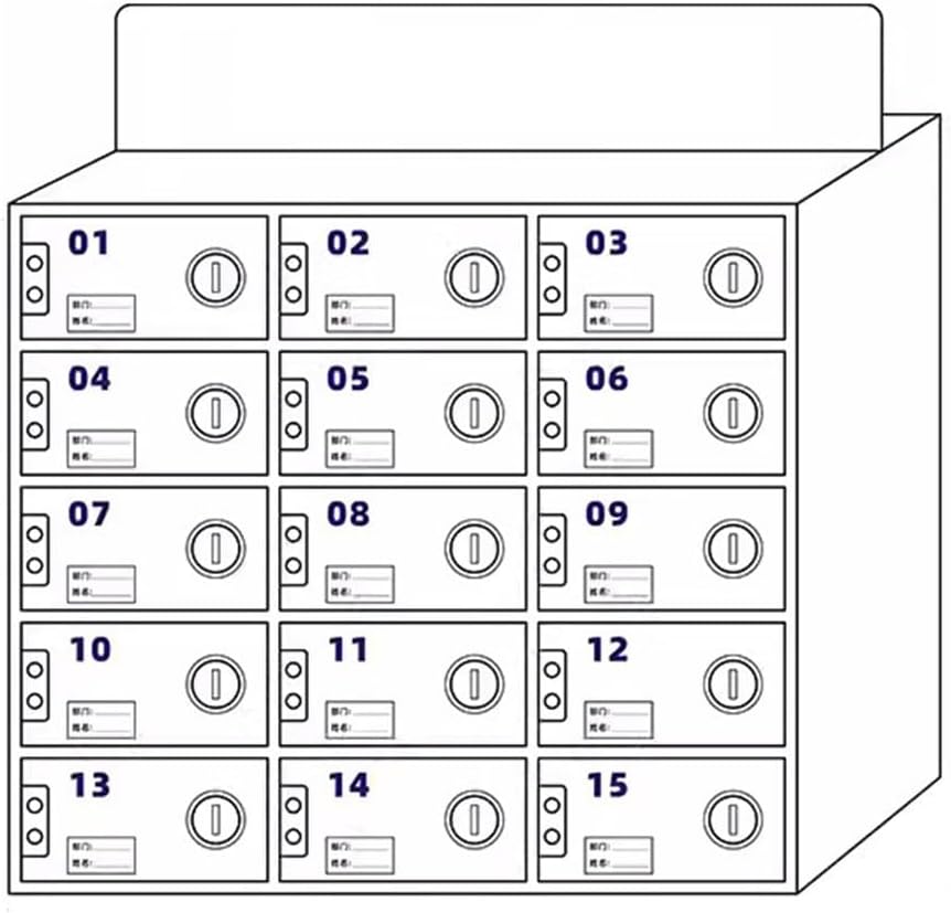 White Acrylic Cell Phone Locker Box - Mobile Phone Organizer for Home, Office, Meeting Room - 40 Slots Storage Solution for Devices and Accessories
