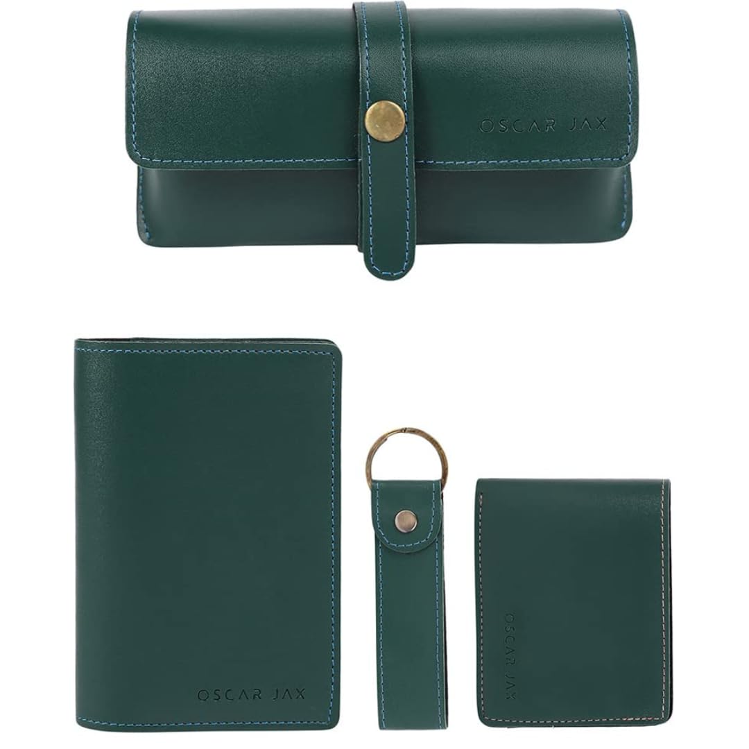 Personalised Leather Couple Wallet Set with Keychain, Anniversary Gift Pack-image-17