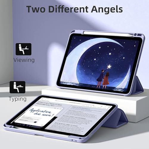 Image of ProElite Cover for Xiaomi Mi Pad 8 /Pad 8 Pro 11.2 inch case Cover, Transparent Flip Case for Mi Pad 8 /Pad 8 Pro 11.2 inch with Pen Holder (Supports Auto Sleep Wake Function), Lavender