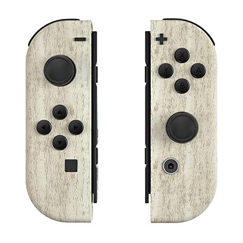 eXtremeRate Carcasa Joy-con para Nintendo Switch Funda de Agarre de reemplazo Shell de Bricolaje con Botón Completo Accesorios para Nintendo Switch No Incluye Carcasa de Consola(Grano de Pino)