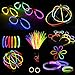 Doubleme 100 Barre Luminose per Party,10 Colori, kit per creare Collane,Cappelli,Occhiali,Orecchini,Braccialetti, Cerchietti, Fiori,Palle luminose