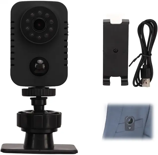 Caméra Espion Longue Autonomie MD29 : Mini Caméra Portable HD 1080p, Nocturne Automatique, Enregistrement PIR