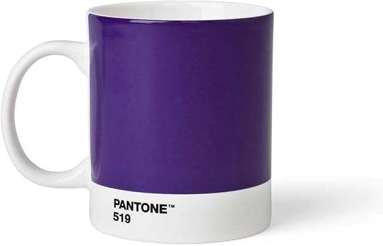 Copenhagen Design Pantone Mug, Coffee/Tea Cup, fine China Ceramic, 375 ml, Purple, C, Porcelain, Violet 519, 1 Count Pack of 1