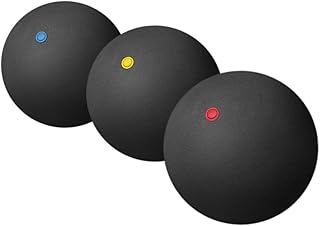3pcs High Bounce Rubber Training Balls Single Dot Squash Balls for Indoor Outdoor Equipment