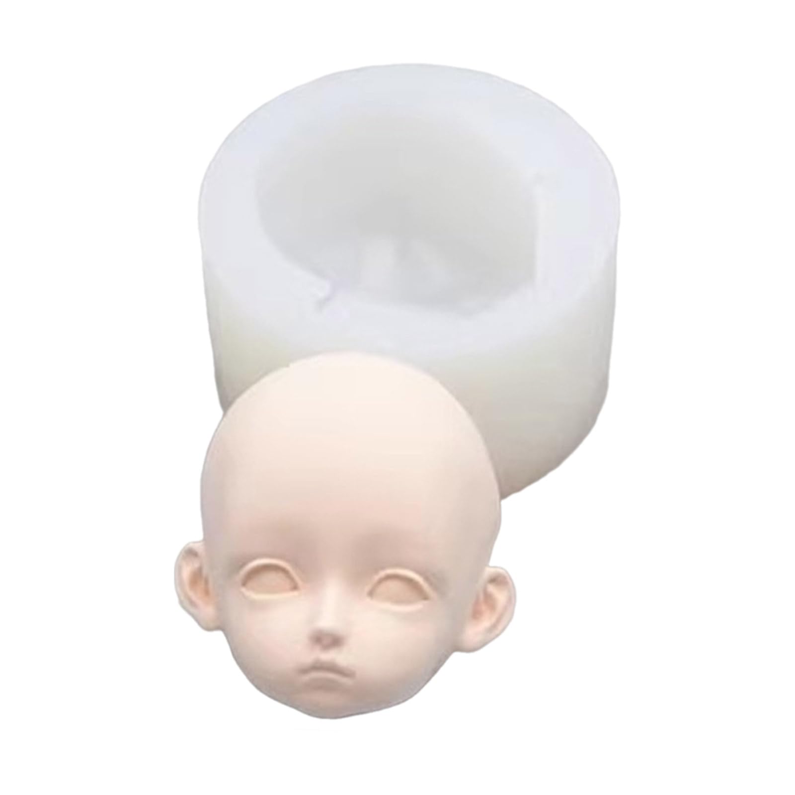 NEWFT Baby Human Face 3D Clay Mold Ceramic Plaster Silicone Mold Handcraft Soap Candle Resin Tool Mould
