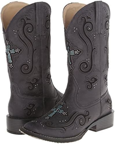 Roper Womens Faith Boot, Black, 7 | Image 6