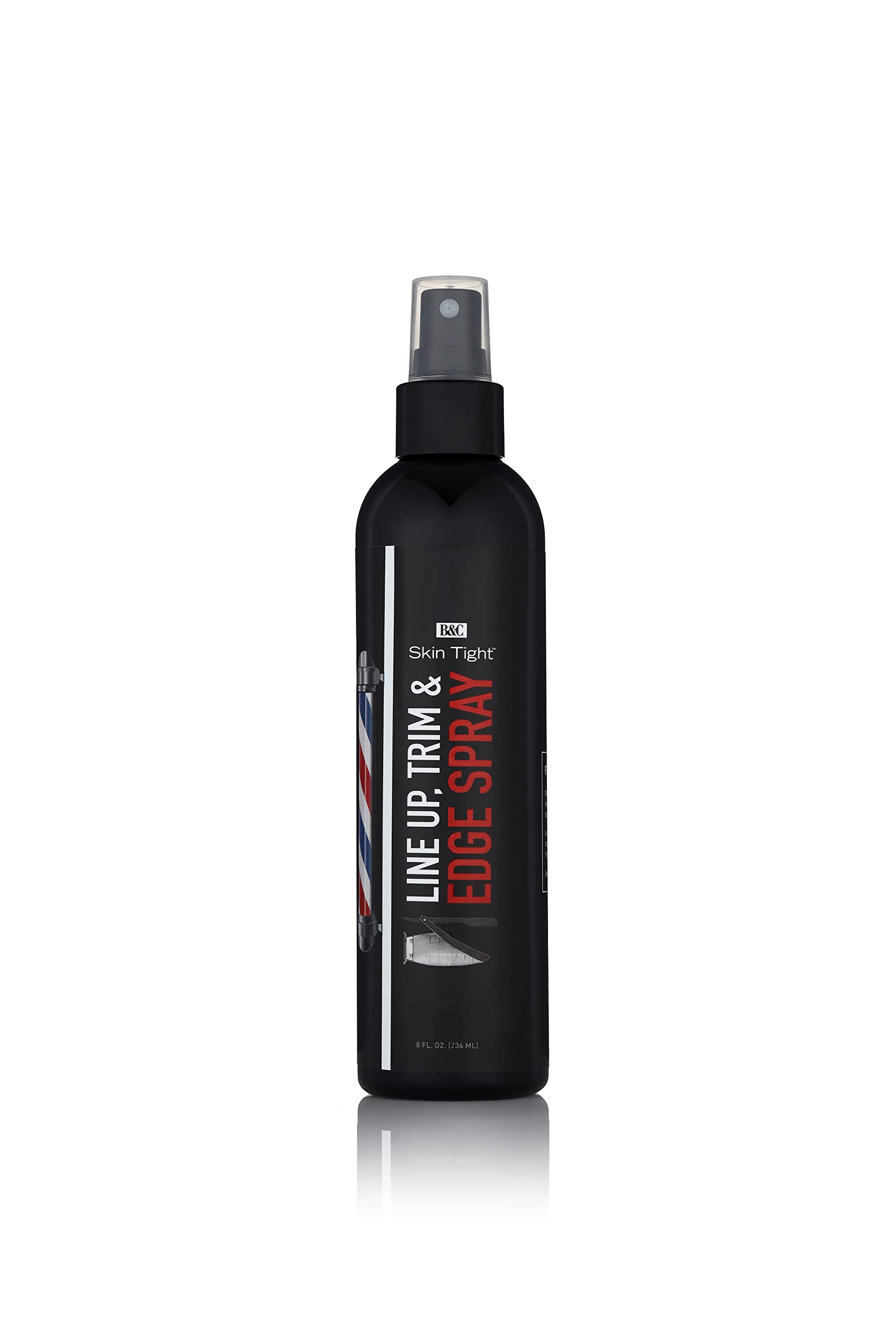 B&C SKIN TIGHT Line Up Spray - Empowers Designs, Lines, Shape Ups, Edges - also great for Eyebrows, Beards, Mustaches (8 oz)