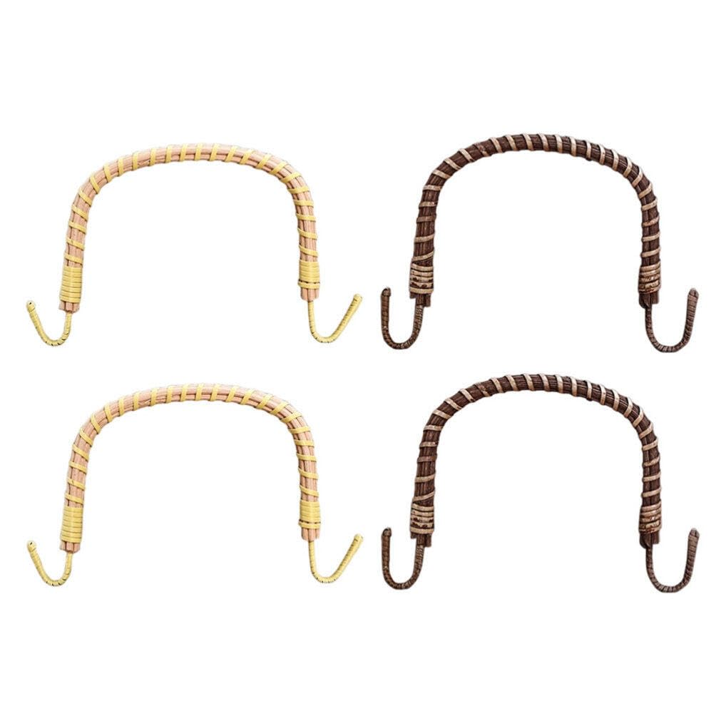 Cabilock 4pcs Teapot Handle Ceramic Decked Accessories Ceramic Kettle Japanese Decorative Kettle Handles Rattan Pot Handle Rural Style Kettle Handles Creative Kettle Handle