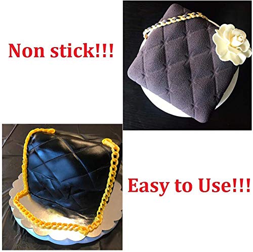Palksky Diamond Silicone Fondant Chain Mold Purse Bag Cake Decorating Gum Pastry Sugarcraft Chocolate Clay Mould #TOP2