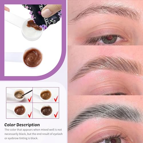 PERMANIA Lash Tint Kit, Eyelash Tint & Eyebrow Tint Black, 2 in 1 Lash and Brow Dye Kit, Natural-Looking Color - Image 2