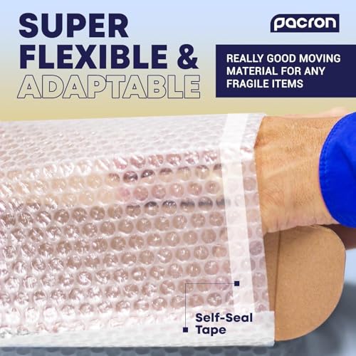 Image of Clear Self-Seal Cushioned Bubble Pouches 6x8.5, 650-Pack Protective
