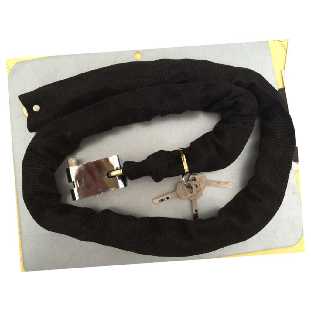 Catena Antifurto 120cm in Acciaio al Manganese Nera | Adatta a Veicoli a Due Ruote e Ruote, Uso Ciclismo Outdoor, Resistenza Anticorrosione, Chiusura Robusta