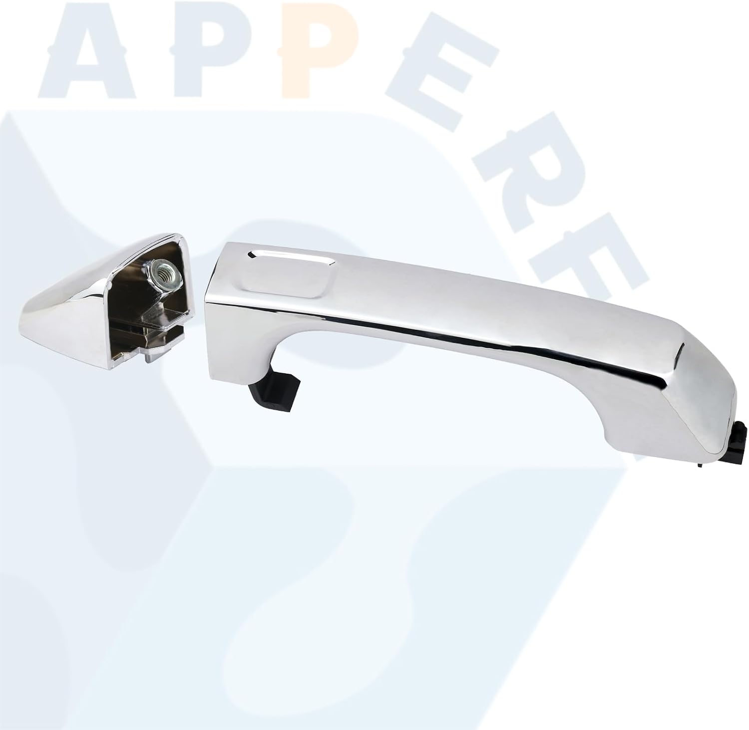 APPERFiT Exterior Door Handle w/End Cap 15794315 15932907 Chrome for Front or Rear Door, Left Driver or Right Passenger Side Compatible with Hummer H3 H3T 2006 2007 2008 2009 2010 Door Parts