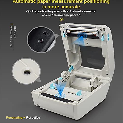 Stampante per etichette, Macchina da stampa termica portatile con indicatore luminoso, Carta di prova automatica, Posizionamento accurato delle misurazioni, Stampa ad alta velocità per codici a barre