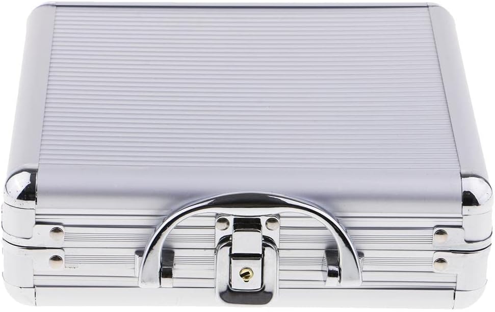 Portable Poker Chips Aluminum Case Container - Weight & Sturdy Storage Box for 100/200/300 Chips - for Texas Holdem & Casino Games - 100pc