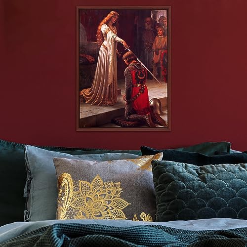 Image of Pixy Canvas Floater Frame 9x12 for 3 /4 (0.75) inch Deep Canvas Paintings /Canvas Prints /Wood Canvas Panels /Wall Art /Wall Decor /Home Decor /Artwork (Red Cherry, 9 x 12 inch, Portrait)