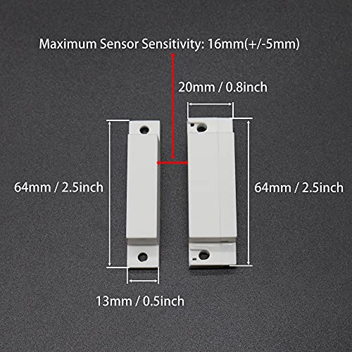 VictorsHome Interruptor Magnético Reed Nc No Com Sensor De Contato De Porta E Janela Com Fio De Mont