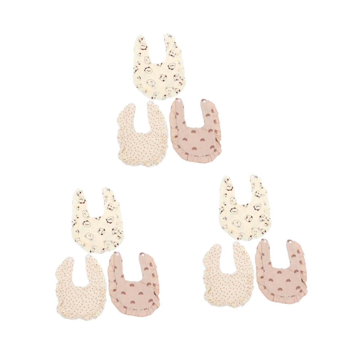 Abaodam Lot De 3 Bavoirs En Coton Pour Bébé Garçons Et Filles Pour Nouveau-né Anti-bave