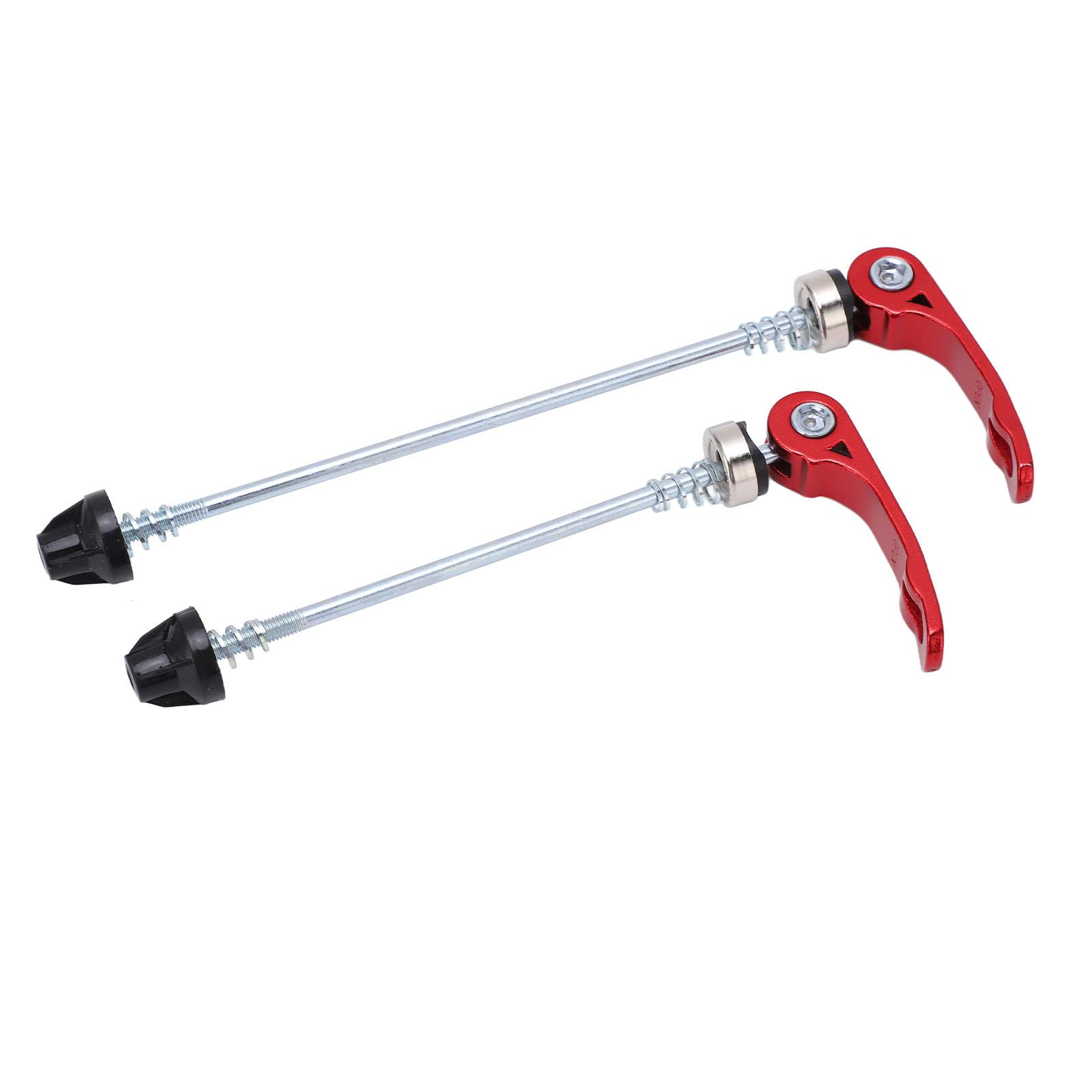 Quick Release Skewers Durable Cycling Tools for Mountain and Road Bikes Aluminum Alloy + Steel 2 Pack Front and Rear Skewers (Red)