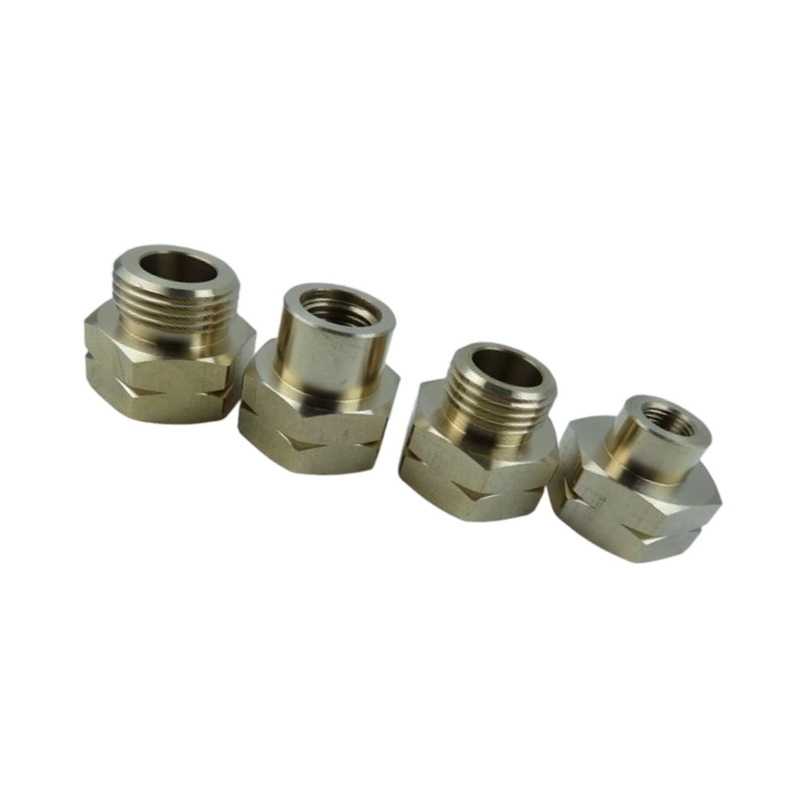 4Pcs Brass Hexagonal Connector Quick Cylinder Adapter Brass Stove Converter & Multi-Purpose Hexagonal Connector