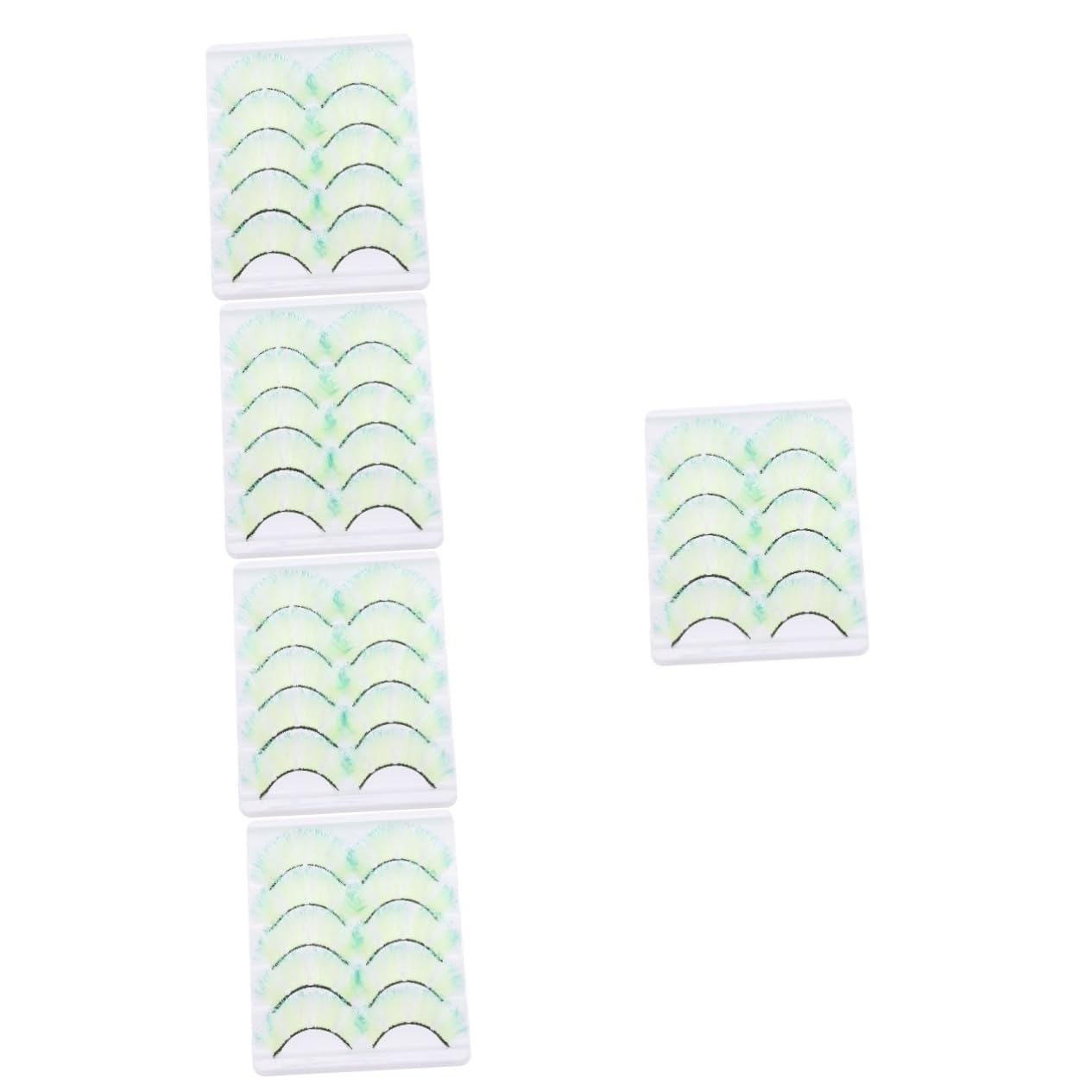 Healeved Kit Di 5 Ciglia Finte Per Donna Effetto Naturale Extension Per Ciglia Individuali Ciglia Soffici Per Ragazze Leggere Riutilizzabili Design Fluorescente 5 Paia*5