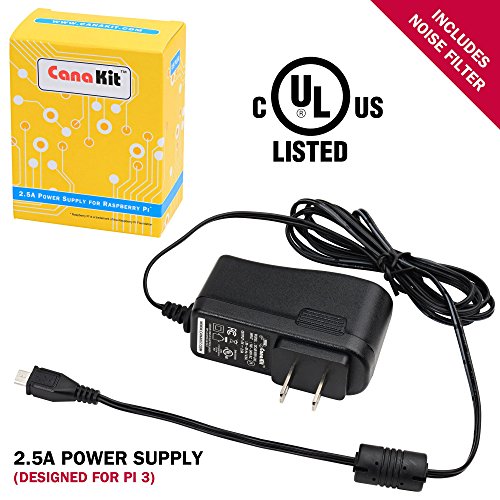 CanaKit 5V 2.5A Raspberry Pi 3 B+ Power Supply/Adapter (UL Listed) - Image 3