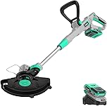 Litheli Cordless String Trimmer 12 Inch, 20V Battery Grass Trimmer/Wheeled Edger, 2-in-1 Weed Wacker with Auto Line Feed for Lawn Trimming/Edging, with 2.0Ah Battery and Charger Included