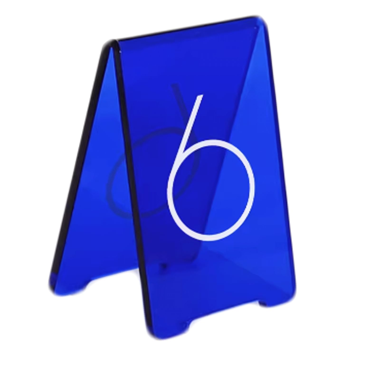 Mini Soporte para Menú De Mesa De Acrílico Translúcido, 6 Piezas, Soporte para Números De Mesa Multicolor, Tarjetas De Lugar Acrílicas para Comedor, Restaurante (Azul 45297)