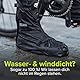 VELMIA Schuhüberzieher wasserdicht Schwarz I Regenschutz Schuhe Fahrrad mit reflektierendem Material und verstärkter Spitze I Regen Überschuhe Fahrrad