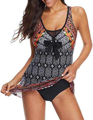 Womens One Piece Swimsuits for Women Tummy Control Swimwear Swimdress Slimming Bathing Suit Dress 06 Color a 16-18