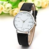 Generico Orologio da cintura senza orologio da donna matematico con equazione da donna (C, One Size)