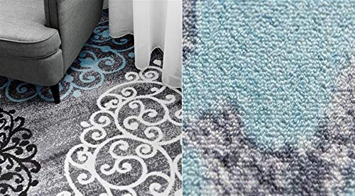 Insun Moderner Teppich Runder Orientteppich für Wohnzimmer oder Schlafzimmer Anti Rutsch Abwaschbarer Stil 3 Durchmesser… – Bild 5