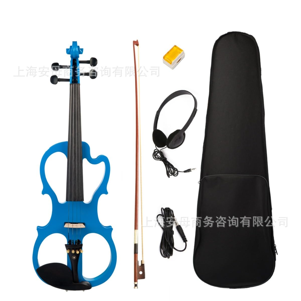Electric Violin, 4/4 Full Size Silent Violin Set, Solid Maple Wood Metallic Electronic Quite Violin for Beginner Adults Teens (burgundy)