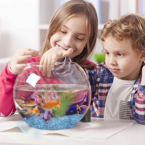 Image of Keedolla 2 lbs /900g Aquarium Sea Glass Stones, Clear Glass Pebbles Marble Aquarium Fish Tank Rocks Gravel for Turtle Tank, Vase Fillers, Christmas Decoration - Light Blue