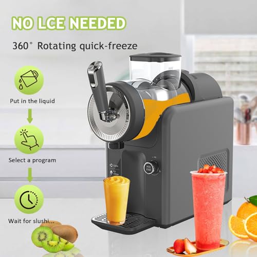 Giuggiolared Slush-Maschine, 1,8 l/68 oz Frozens Drink Maker und Slush-Maschine mit 5 Voreinstellungen, automatischer Reinigungsfunktion, Slush-Maker für Margaritas, Frappés und Slushies – Bild 5