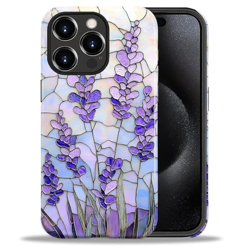 Coque iPhone 15 Pro motif floral artistique finition haut de gamme