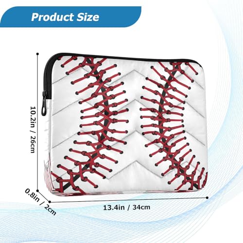 Funda para portátil 13-14 pulgadas textura beisbol miniatura 3