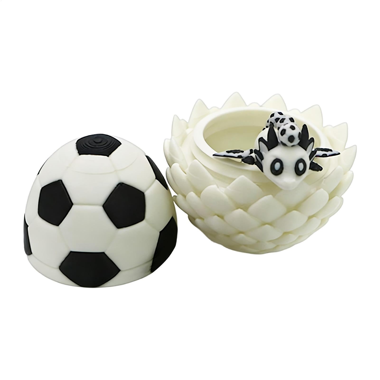 3D Printed Dragon Eggs with Football Design Toys Figurines