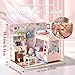 Flever Dollhouse Miniature DIY House Kit Creative Room with Furniture and Cover for Romantic Artwork Gift(Mood for Love)