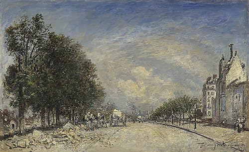 Tableau impressions d'art mural de Jongkind Le Boulevard de Port Royal 60x90cm