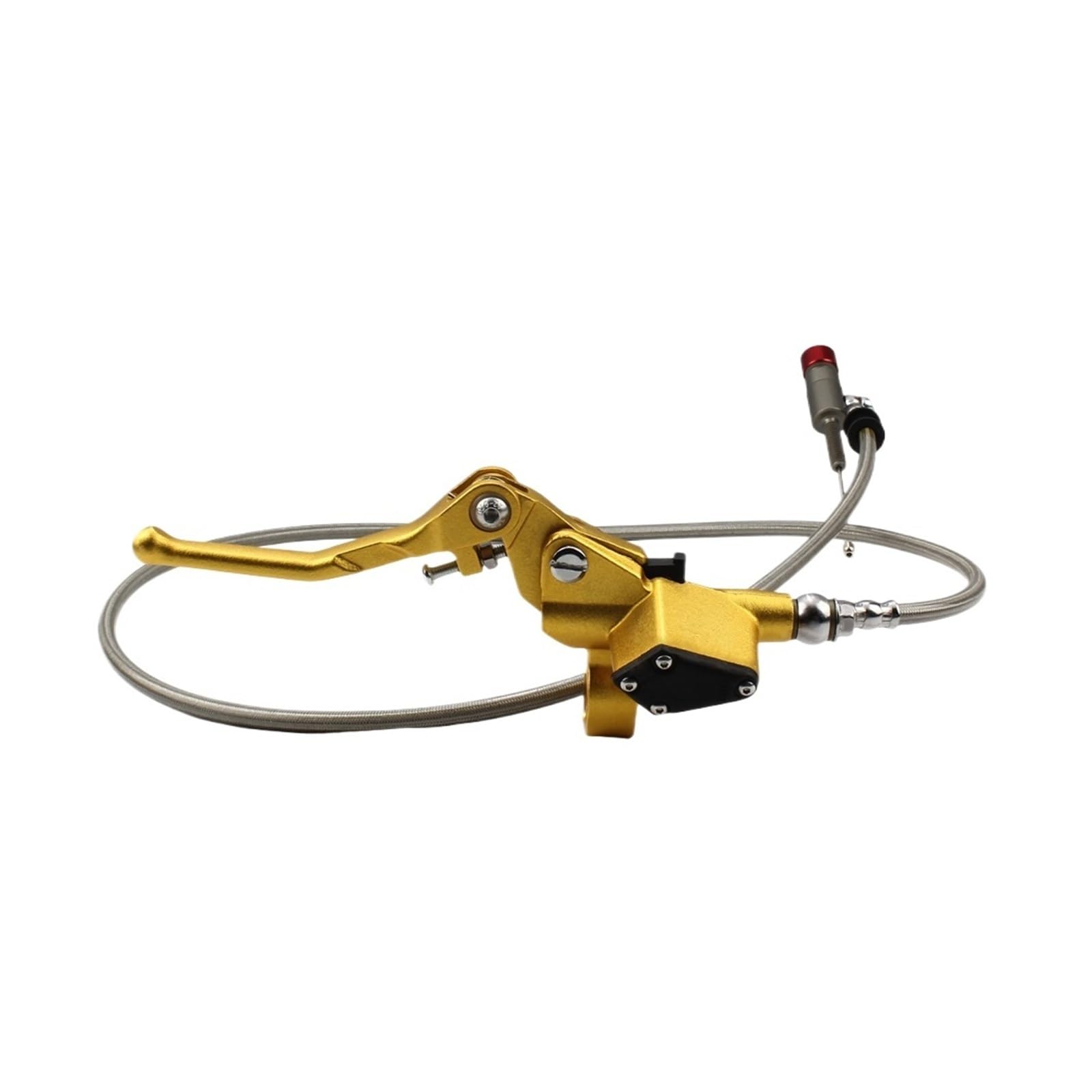 Poignée d'embrayage hydraulique moto bleu avec flexible universel 1200mm