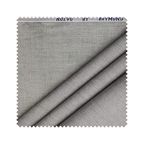 Image of Raymond 100% Cotton Fabric (All Weather Fabric, Unstitched Premium Fabric, Solid, Less Wrinkles) (Dark Grey, 1.7 Meters for Shirt)