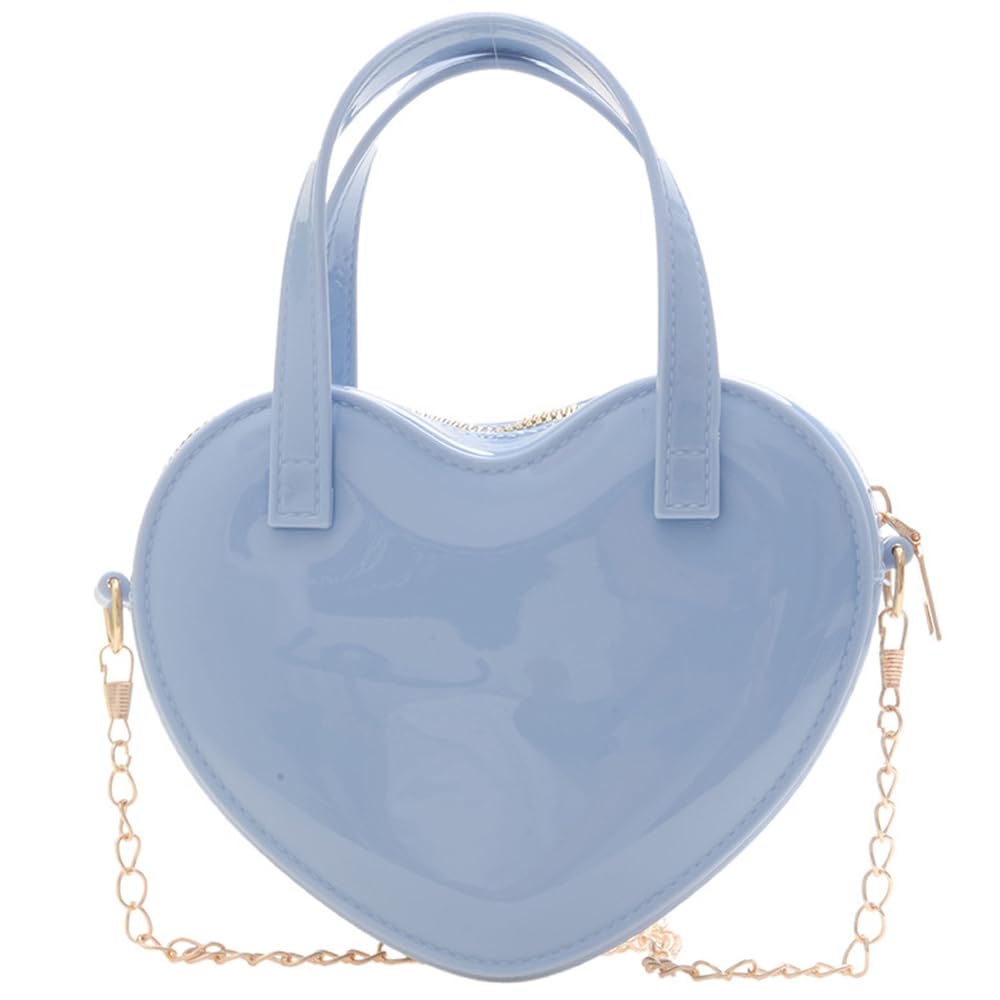 Girls Novelty Mini Heart-Shaped Purse Chain Purse Shoulder Crossbody Bags Tote Handbag Travel Wallet Bag for Women Girl Gift