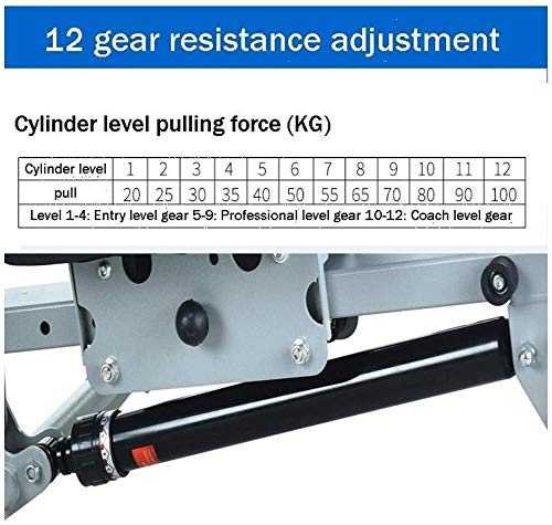 Image of Fitness Equipment Rowing Machines, Rowing Machine,12 Level Adjustable Resistance,Foldable,Double Paddle Hydraulic Rowing Trainer,Silent Small Fitness Equipment,for House Use