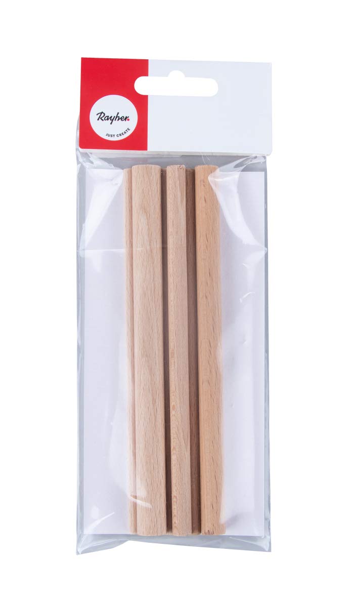 Rayher Assorted 35032000 Set Of Seven Wooden Dotting Tools For Rock Painting, Painting Stick For Dot Mandala Paintings, Diameter 3-12 Mm