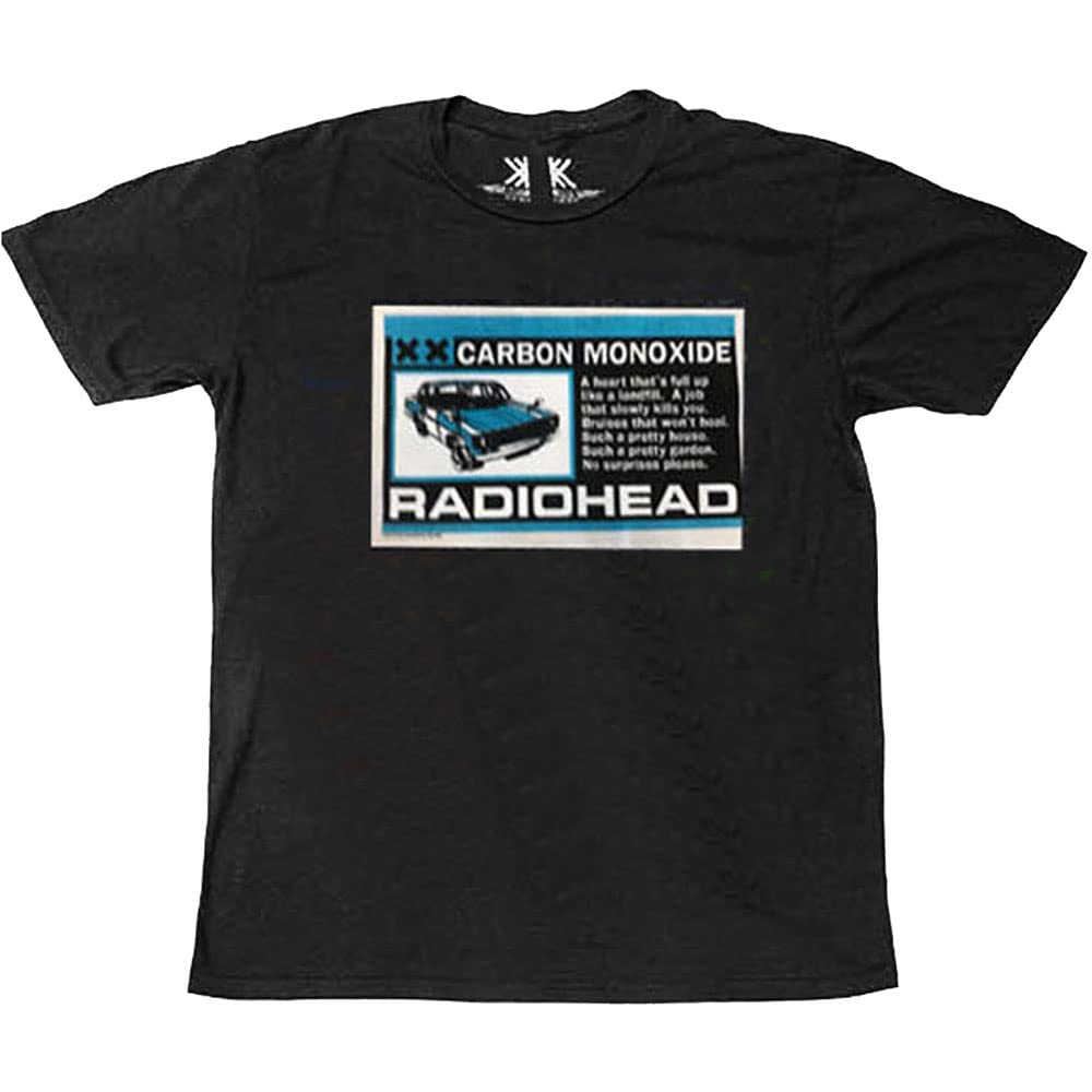 Rock Off Officially Licensed Products Men's Black Radiohead Carbon Patch Official Tee T-Shirt Unisex (Xx-Large)